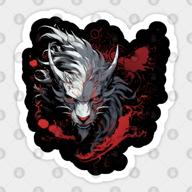 Mythical Lion Sticker by VoidCrow